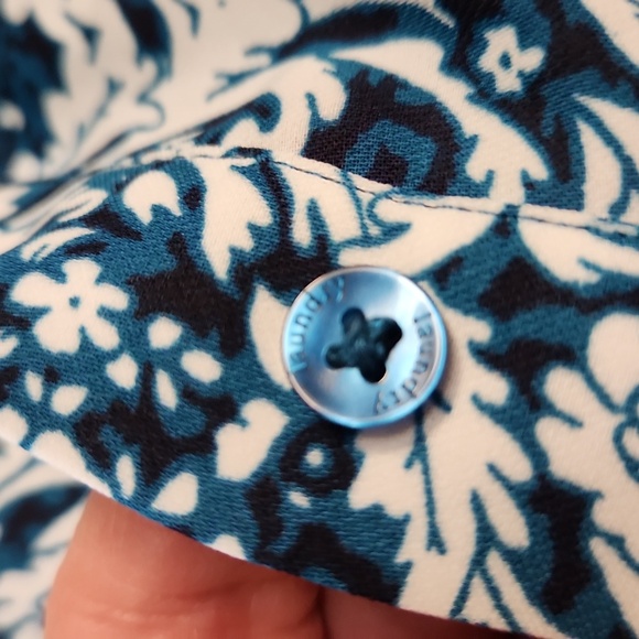 Laundry by Shelli Segal Teal Blouse Med - Picture 3 of 3